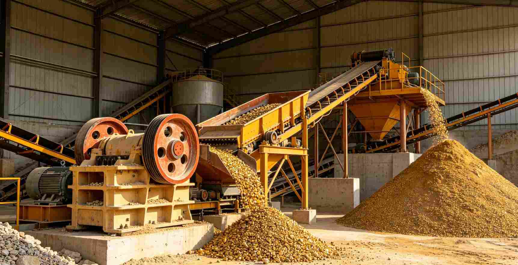 Solución completa del proceso de trituración y cribado y guía de selección de equipos para minerales de oro de roca