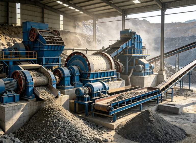 Esquema principal del proceso tecnológico de procesamiento mineral y selección de equipos para minerales de oro de roca dura