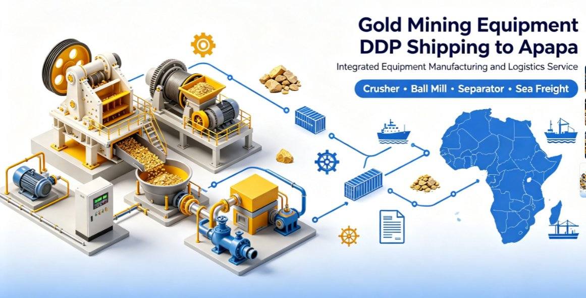 Solución completa de envío DDP de equipos de procesamiento de oro a Puerto Apapa Lagos Nigeria
