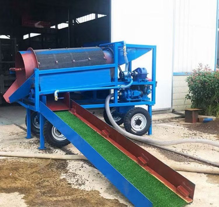 Equipo de minería de oro de trommel rotativo