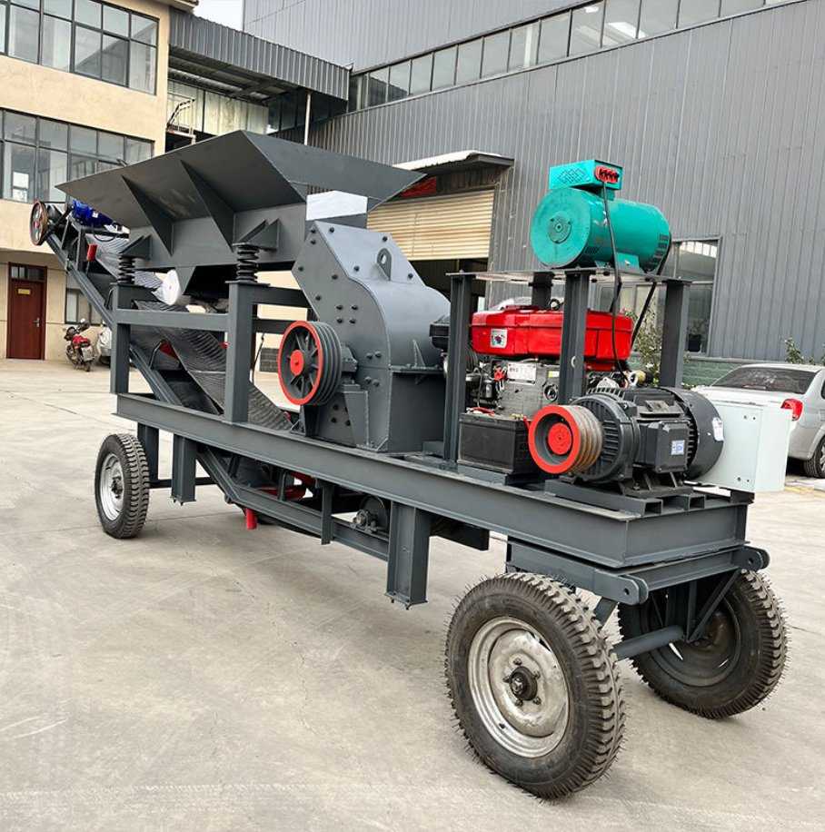 WSHT Diesel Mobile Hammer Crusher Máquina de trituración de piedra portátil sin energía para residuos de construcción y roca minera