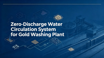 Sistema de circulación de agua sin descarga para la planta de lavado de oro